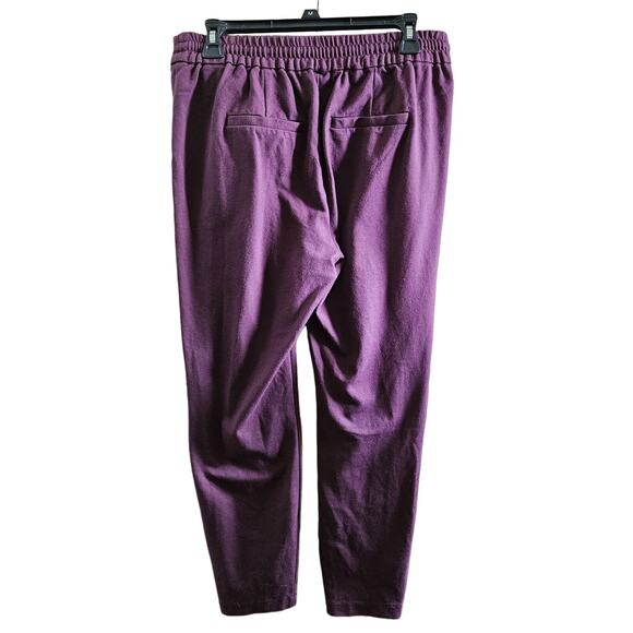 Burgundy Jersey High Waist Joggers Size Medium - Picture 2 of 4